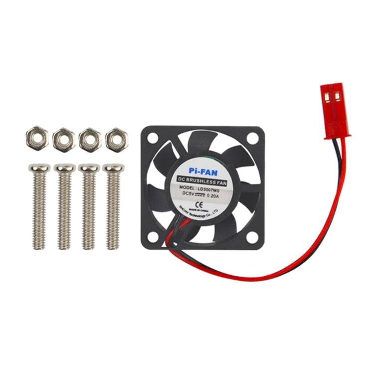 DC 5V 0.2A Mini Computer Case Cooler Cooling Fan with Screws Parts for Raspberry Pi 3B / 2B / B+, Size: 30x30x8mm – Durable Build, Easy to Use Default Title