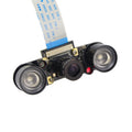 5MP OV5647 Adjustable Focal Infrared Night Vision Camera with 2 PCS IR Sensor Lights for Raspberry Pi 3 Default Title