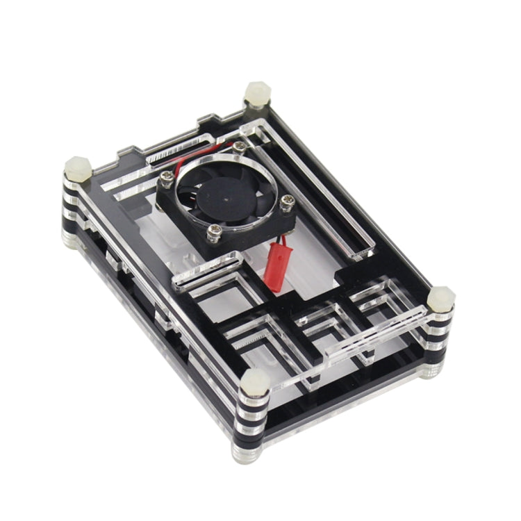 9 Layers Acrylic Box Shell Case with Cooling Fan for Raspberry pi 3 – Durable Build, Easy to Use