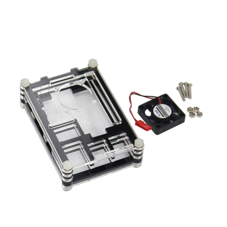 9 Layers Acrylic Box Shell Case with Cooling Fan for Raspberry pi 3 – Durable Build, Easy to Use