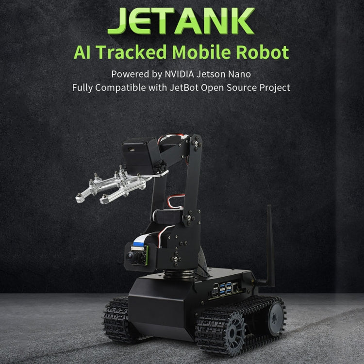 Waveshare JETANK AI Tracked Mobile Robot Kit, Based on Jetson Nano, EU Plug, Waveshare JETANK AI – Aluminum Alloy
