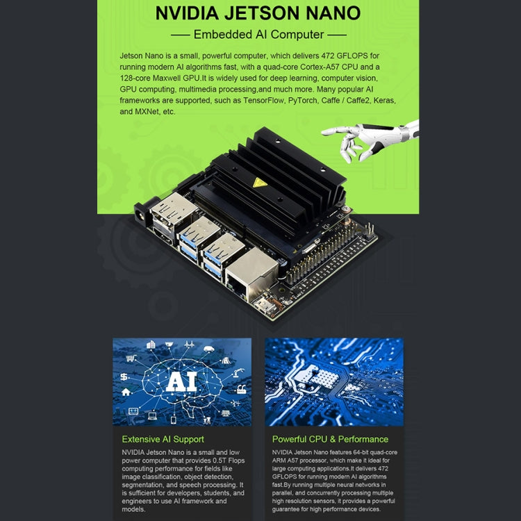 Waveshare JETANK AI Tracked Mobile Robot Kit, Based on Jetson Nano, EU Plug, Waveshare JETANK AI – Aluminum Alloy