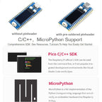 Waveshare RP2040-LCD-0.96 Pico-like MCU Board Based on Raspberry Pi MCU RP2040, with Pinheader, RP2040-LCD-0.96