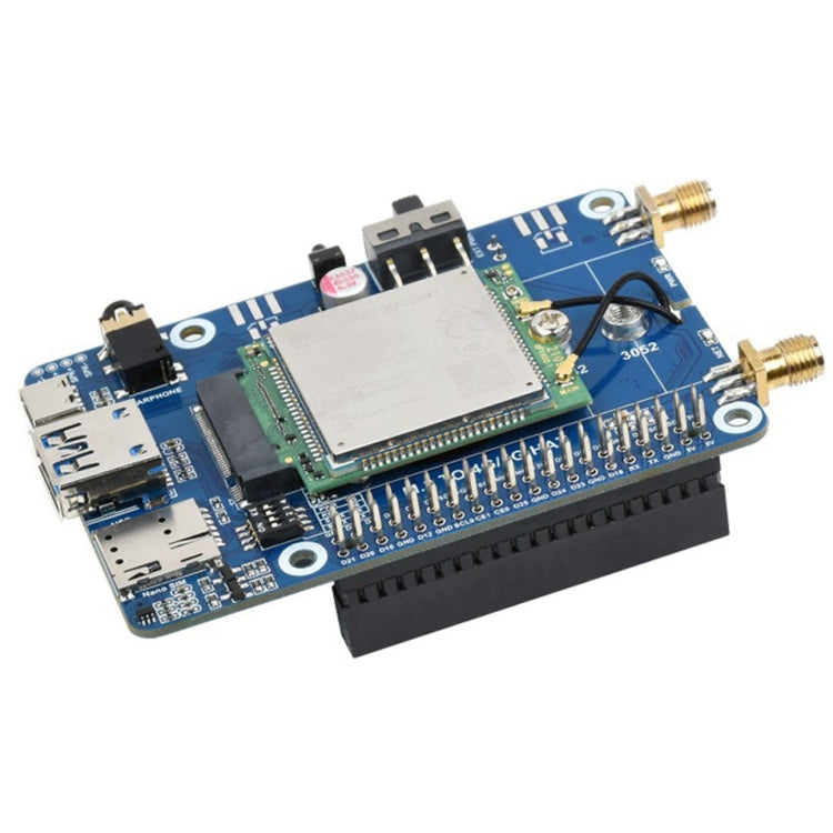 Waveshare SIM7600G-H M.2 4G HAT LTE CAT4 High Speed GNSS Global Band Module for Raspberry Pi, SIM7600G-H M.2 4G HAT SIM7600G-H M.2 4G HAT