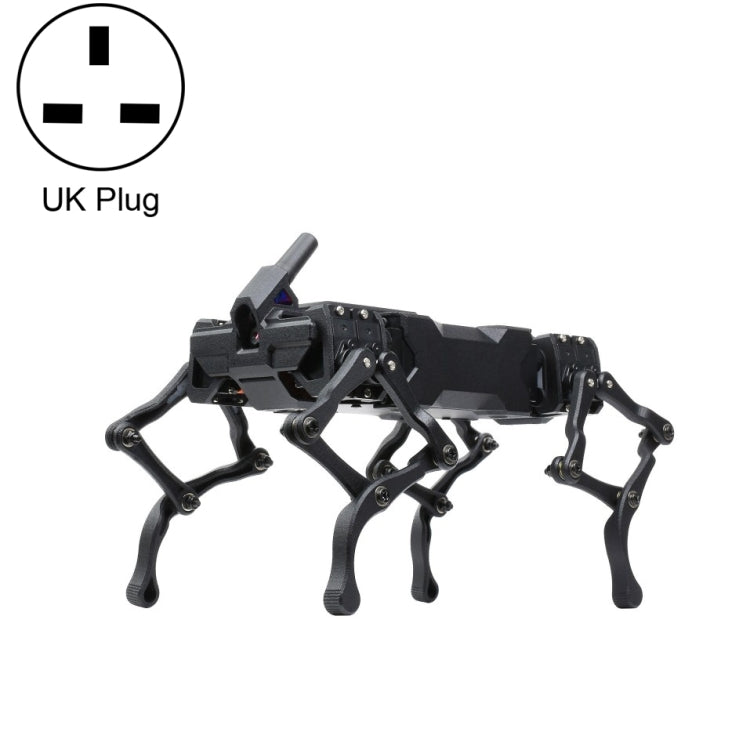 Waveshare WAVEGO 12-DOF Bionic Dog-Like Robot, Basic Version, Basic Version – Bluetooth, Aluminum Alloy, TPU Basic Version UK Plug
