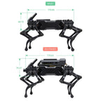 Waveshare WAVEGO 12-DOF Bionic Dog-Like Robot, Basic Version, Basic Version – Bluetooth, Aluminum Alloy, TPU