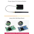 WAVESHARE Aluminum Heatsink for Raspberry Pi CM4, with Antenna Notch – Durable Build, Easy to Use