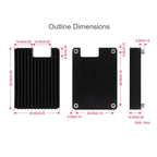 WAVESHARE Aluminum Heatsink for Raspberry Pi CM4, with Antenna Notch – Durable Build, Easy to Use