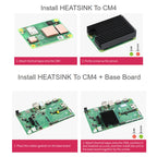 WAVESHARE Aluminum Heatsink for Raspberry Pi CM4, with Antenna Notch – Durable Build, Easy to Use