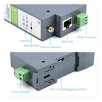 Waveshare Rail-Mount Serial Server RS485 to WIFI/Ethernet Module, Modbus MQTT Gateway, 21968