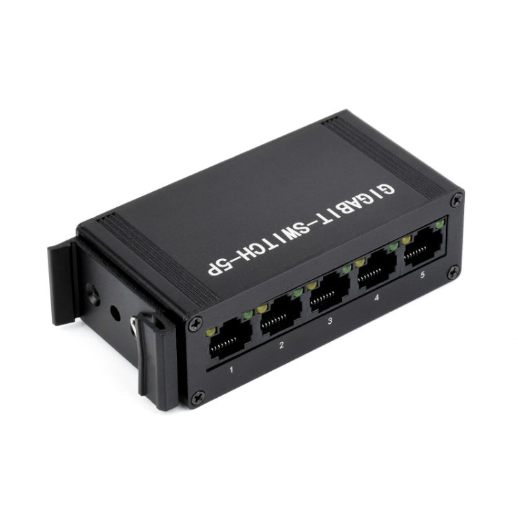 Waveshare Industrial 5P Gigabit Ethernet Switch, Full-Duplex 10/100/1000M, DIN Rail Mount Default Title