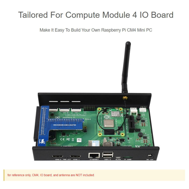 Waveshare Metal Box A for Raspberry Pi CM4 IO Board, with Cooling Fan – Durable Build, Easy to Use