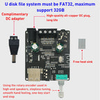 50W MP3 Stereo Audio Digital Power Amplifier Board Bluetooth Amplifier Module, without Shell, Without Shell – Bluetooth, TPU