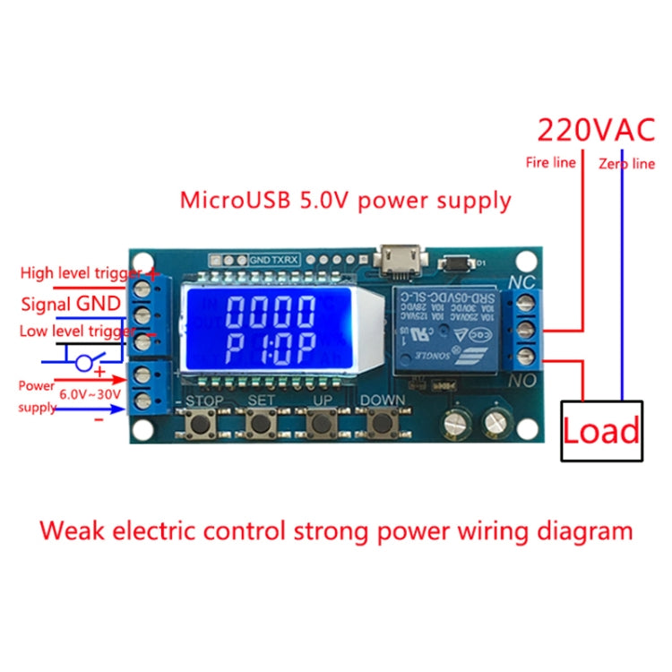 XY-LJ02 6-30V Micro USB Digital LCD Display Time Delay Relay Module Control Timer Switch – TPU
