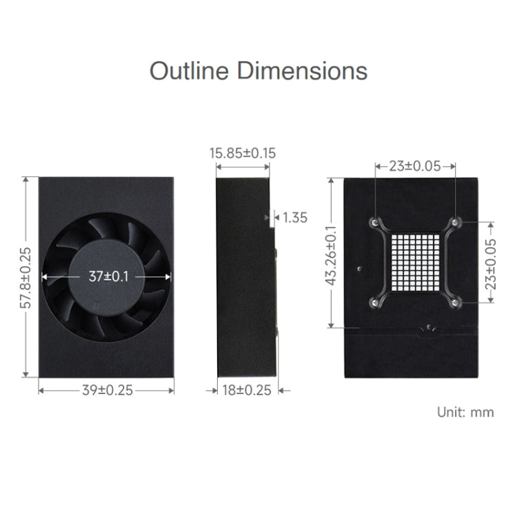 Waveshare Dedicated Cooling fan for Jetson TX2 NX – Aluminum Alloy, For Jetson TX2 NX