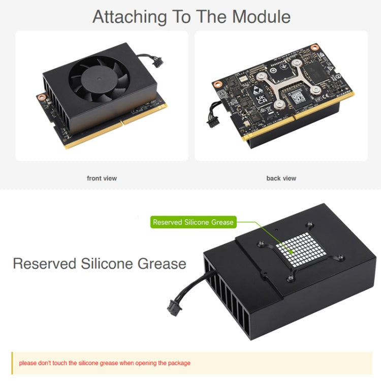 Waveshare Dedicated Cooling fan for Jetson TX2 NX – Aluminum Alloy, For Jetson TX2 NX