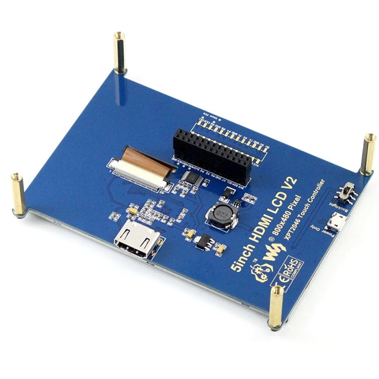 WAVESHARE 5 Inch HDMI LCD 800x480 Touch Screen for Raspberry Pi, 5 Inch HDMI LCD