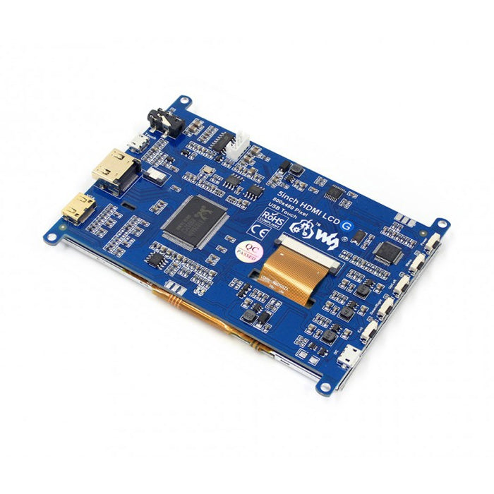 WAVESHARE 5 Inch HDMI LCD (G) 800x480 Touch Screen for Raspberry Pi Supports Various Systems, 5 Inch HDMI LCD (G) – TPU