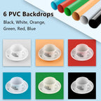 30cm Folding 3 Modes Dual Color Ring Light Photo Lighting Studio Shooting Tent Box Kit with 6 Colors Black / White / Orange / Red / Green / Blue Backdrops Unfold Size: 30cm x 30cm x 30cm, 31cm