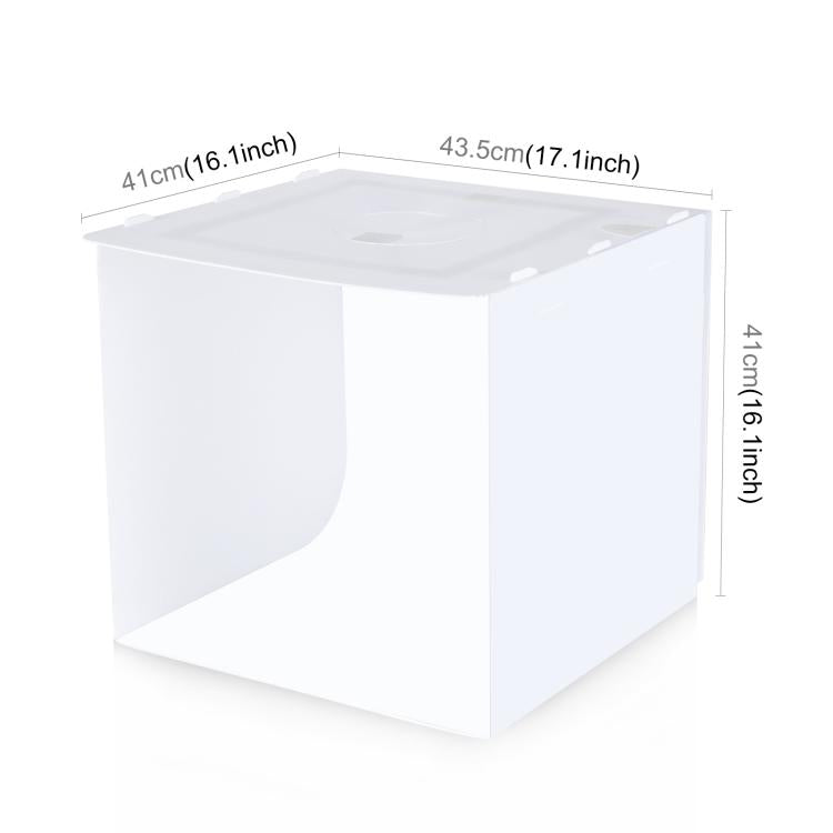 DIYLooks 40cm Folding Portable 97 CRI Photo Lighting Studio Shooting Tent Box Kit with 4 Colors Black, Orange, White, Green Backdrops – TPU