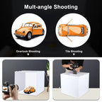 DIYLooks 40cm Folding Portable 97 CRI Photo Lighting Studio Shooting Tent Box Kit with 4 Colors Black, Orange, White, Green Backdrops – TPU
