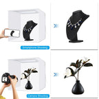 DIYLooks 40cm Folding Portable 97 CRI Photo Lighting Studio Shooting Tent Box Kit with 4 Colors Black, Orange, White, Green Backdrops – TPU