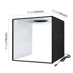40cm Folding Portable Ring Light USB Photo Lighting Studio Shooting Tent Box with 6 x Color PVC Backdrops, Size: 40cm x 40cm x 40cm, 40cm – TPU