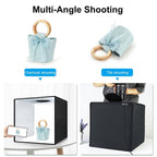40cm Folding Portable Ring Light USB Photo Lighting Studio Shooting Tent Box with 6 x Color PVC Backdrops, Size: 40cm x 40cm x 40cm, 40cm – TPU