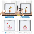 40cm Folding Portable Ring Light USB Photo Lighting Studio Shooting Tent Box with 6 x Dual-side Color Backdrops, Size: 40cm x 40cm x 40cm – TPU