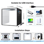 40cm Folding Portable Ring Light USB Photo Lighting Studio Shooting Tent Box with 6 x Dual-side Color Backdrops, Size: 40cm x 40cm x 40cm – TPU