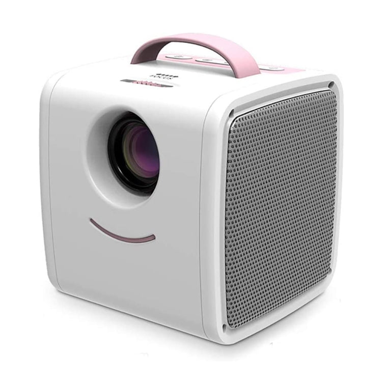 W-S1 10W Children Video Projector 30 Lumens HD 1080P LCD Technology, Support AV / USB / Mini SD Card / HDMI / Audio Pink