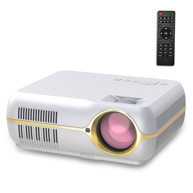 DH-A10 5.8 inch LCD Screen 4200 Lumens 1280 x 800P HD Smart Projector with Remote Control,Android 6.0 OS, Support WiFi, Bluetooth,HDMIx2, USBx2, VGA, AV IN/RCA, RJ45, LAN White