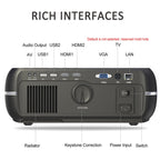 DH-A10 5.8 inch LCD Screen 4200 Lumens 1280 x 800P HD Smart Projector with Remote Control,Android 6.0 OS, Support WiFi, Bluetooth,HDMIx2, USBx2, VGA, AV IN/RCA, RJ45, LAN