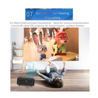 A2000 Portable Projector 800 Lumen LCD Home Theater Video Projector, Support 1080P, UK Plug, UK Plug