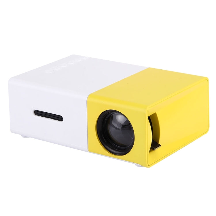 YG-300 0.8-2M 24-60 inches 400-600 Lumens LED Projector HD Home Theater with 3 in 1 Video Convert Cable & Remote Controller, Size: 12.6 x 8.6 x 4.6 cm, EU Plug Default Title