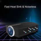 YG510 1200 LUX 800*480 LED Projector HD Home Theater, Support HDMI & VGA & AV & TF & USB, YG510 Black
