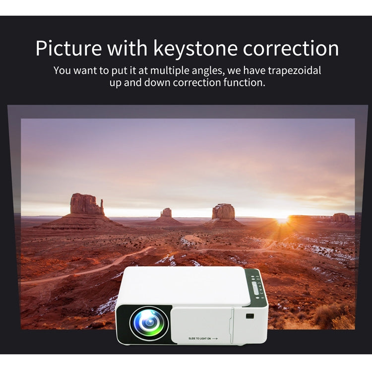 T5 100ANSI Lumens 800x400 Resolution 480P LED+LCD Technology Smart Projector, Support HDMI / SD Card / 2 x USB / Audio 3.5mm, Ordinary Version, Ordinary Version – Durable Build, Easy to Use