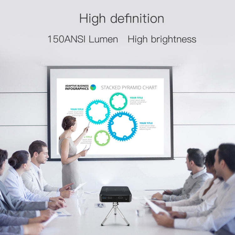 D13 2+16G 854 x 480 Android 7.1.2 Mini Pocket Projector 4K DLP Smart Handheld LED WIFI Home Theater Projector, Support USB / TF / HDMI – TPU, 4K