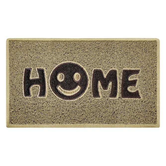 Home Smile Inlay Embossed Spaghetti Doormat 75x44cm Beige