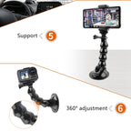 Suction Cup Jaws Flex Clamp Mount for GoPro, Insta360, DJI and Other Action Cameras, Jaws Flex Clamp – Durable Build, Easy to Use