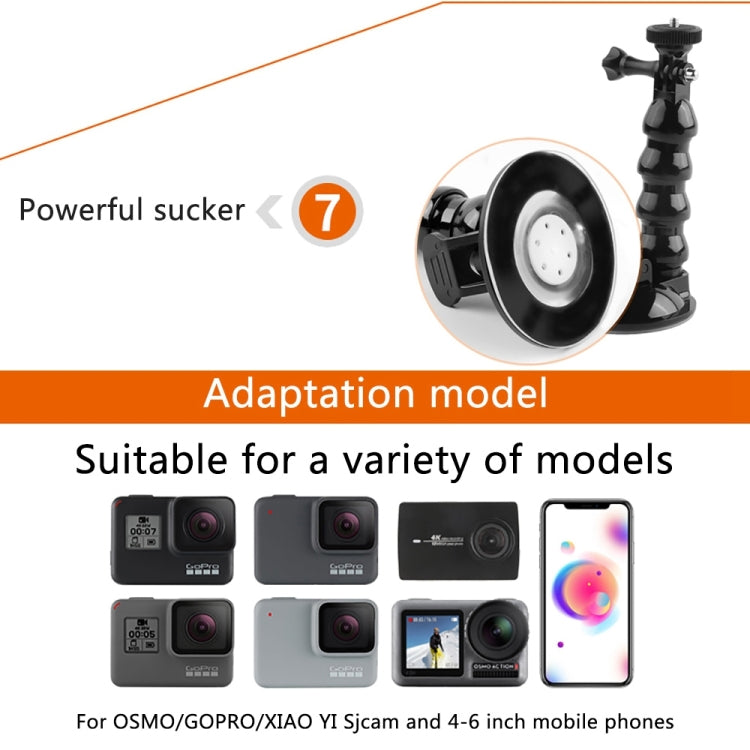 Suction Cup Jaws Flex Clamp Mount for GoPro, Insta360, DJI and Other Action Cameras, Jaws Flex Clamp – Durable Build, Easy to Use