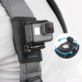 RUIGPRO Hook and Loop Fastener Backpack Rec-Mounts Clip Clamp Mount with Screw for GoPro, Insta360, DJI and Other Action Cameras, Hook and Loop Fastener Clip Hook and Loop Fastener Clip