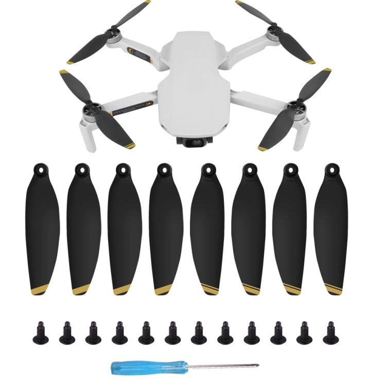 8 PCS/Set Sunnylife 4726F Low Noise Quick-release Wing Propellers for DJI Mini 2, For DJI Mini 2 Gold, For DJI Mini 2 Silver For DJI Mini 2 Gold Gold