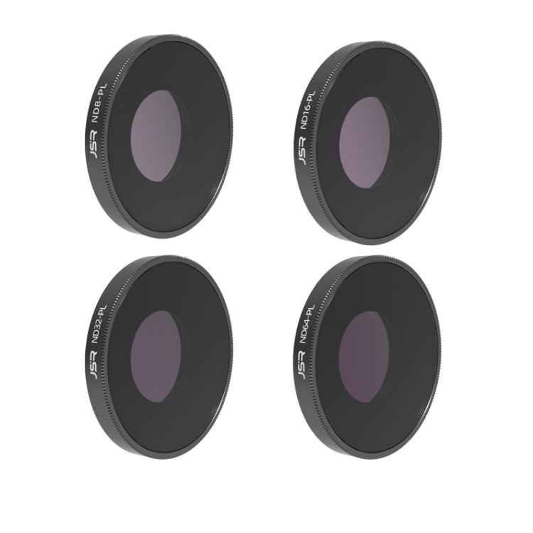 JSR 4 in 1 ND8PL / ND16PL / ND32PL / ND64 PL Lens Filter For DJI Osmo Action 3, 4 in 1 NDPL – Aluminum Alloy