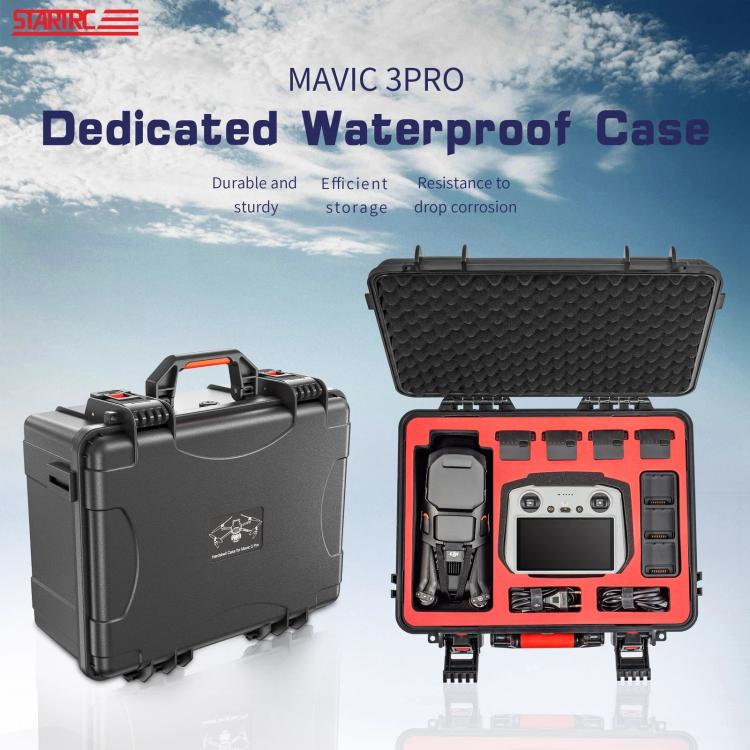 STARTRC ABS Waterproof Shockproof Suitcase for DJI Mavic 3 Pro / RC / RC Pro – Shockproof, Waterproof, Wear-resistant, For DJI Mavic 3 Pro / RC / RC Pro