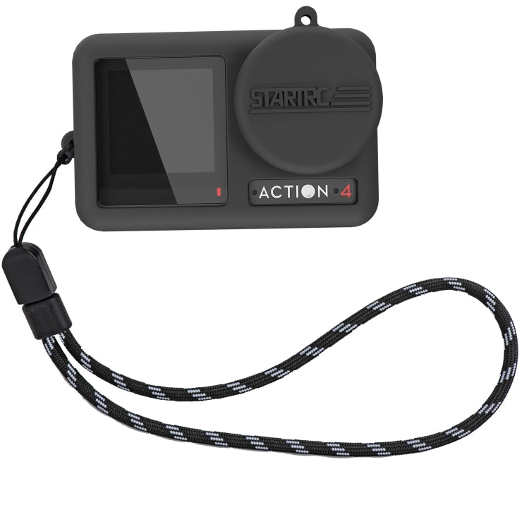 For DJI OSMO Action 4 / 3 STARTRC Silicone Shockproof Case with Lens Cap & Strap Default Title