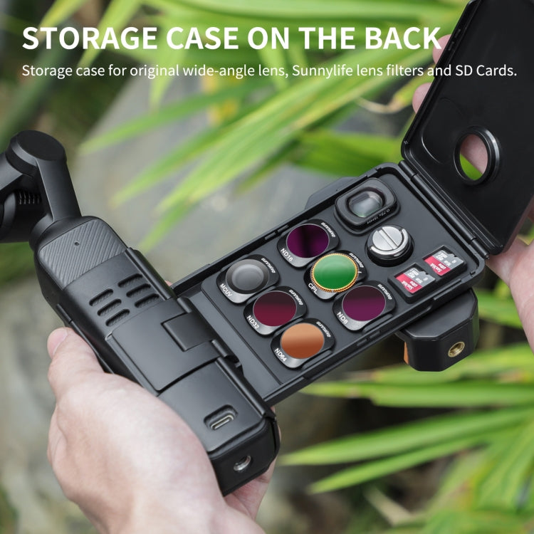 For DJI OSMO Pocket 3 Sunnylife OP3-AD744 Expanded Phone Clamp Holder with Storage Case, OP3-AD744 – Durable Build, Easy to Use