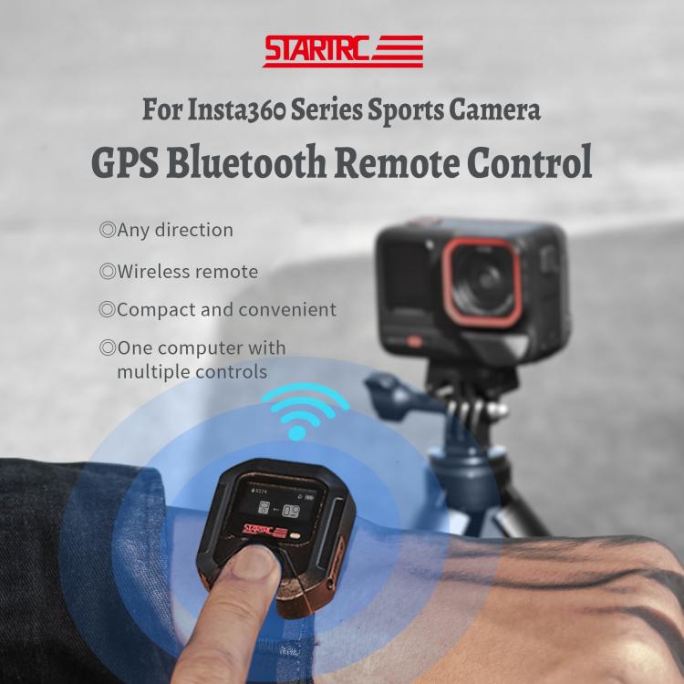 STARTRC GPS Bluetooth Remote Control For Insta360 X4 Series / Ace Pro Series / GO 3S Series – Bluetooth, For Insta360 X4 Series