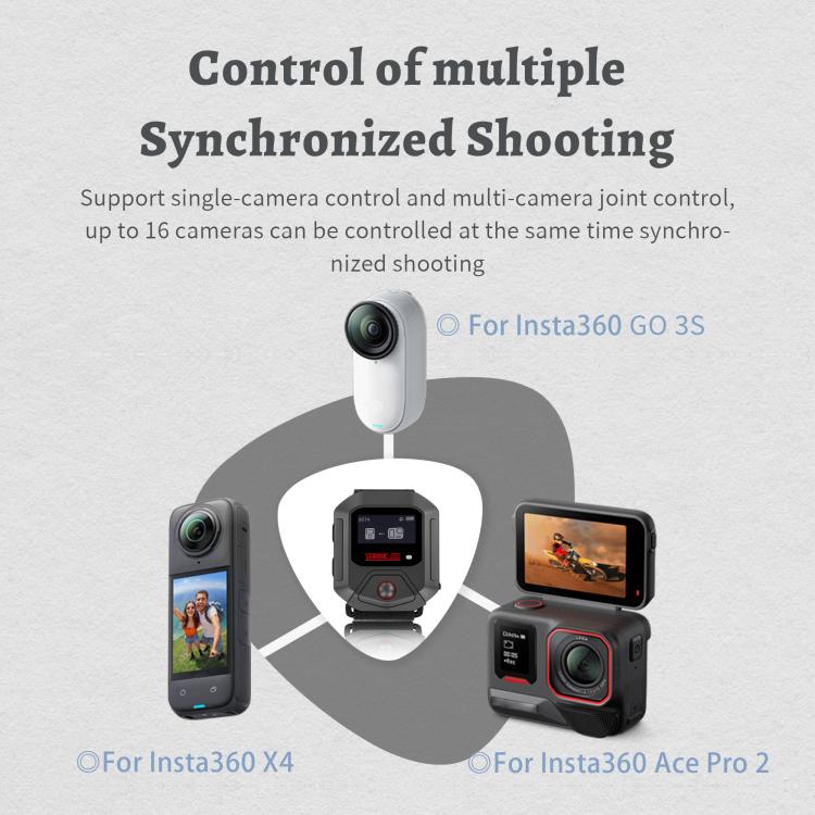 STARTRC GPS Bluetooth Remote Control For Insta360 X4 Series / Ace Pro Series / GO 3S Series – Bluetooth, For Insta360 X4 Series