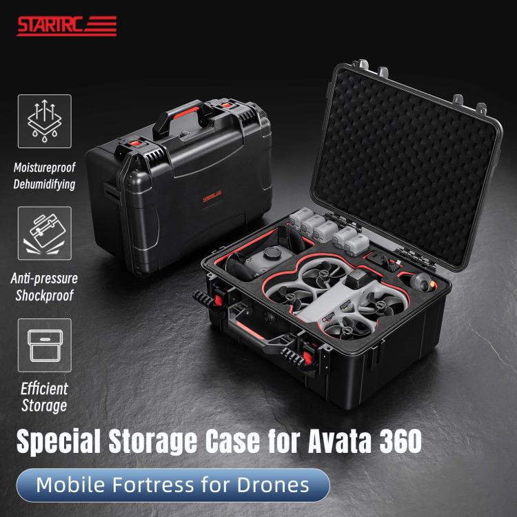 For DJI Avata 360 STARTRC Portable Waterproof Suitcase Motion-Sensing Fly Kit Storage Box, For DJI Avata 360